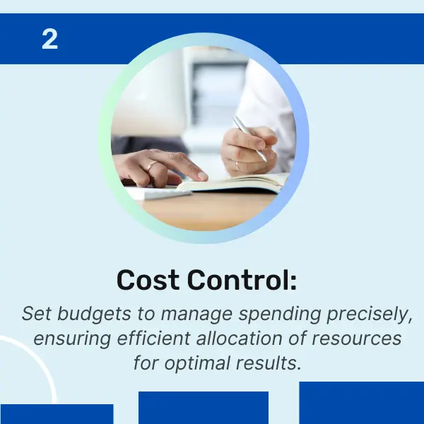 Image explaining the Title - "Cost control" with short description