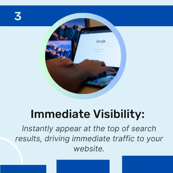 Image explaining the Title - "Immediate visibility" with short description