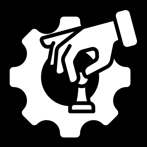 Icon representing strategic business planning with chart or chess piece.