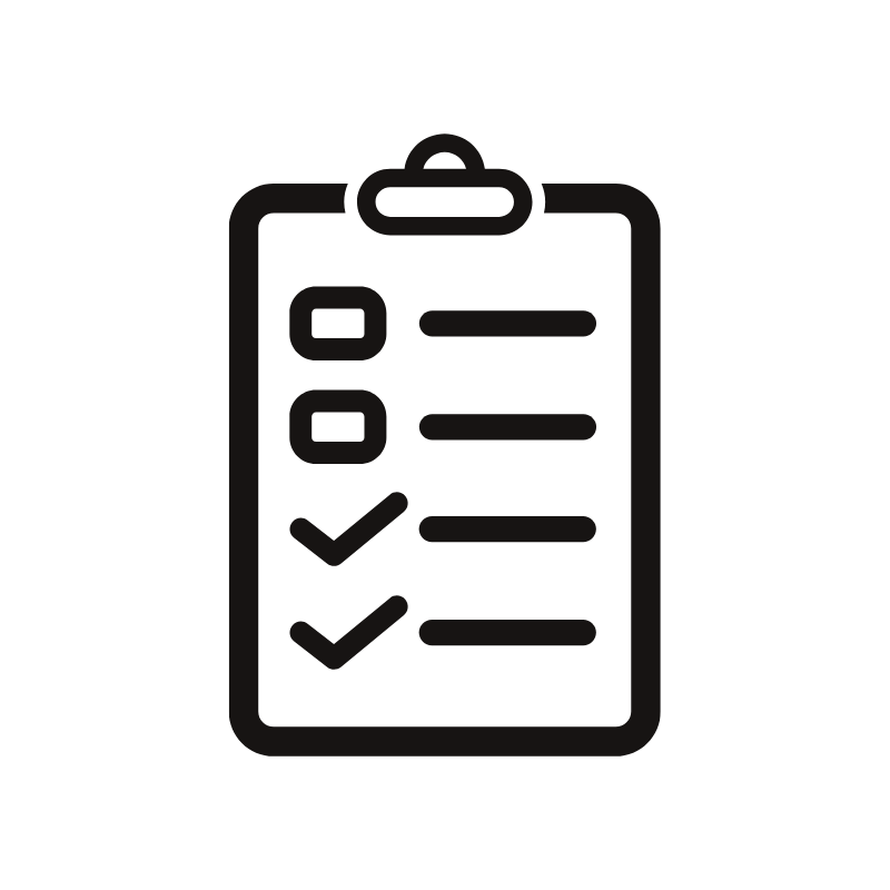 Icon representing personalized or tailored marketing plans with checklist or settings symbol.