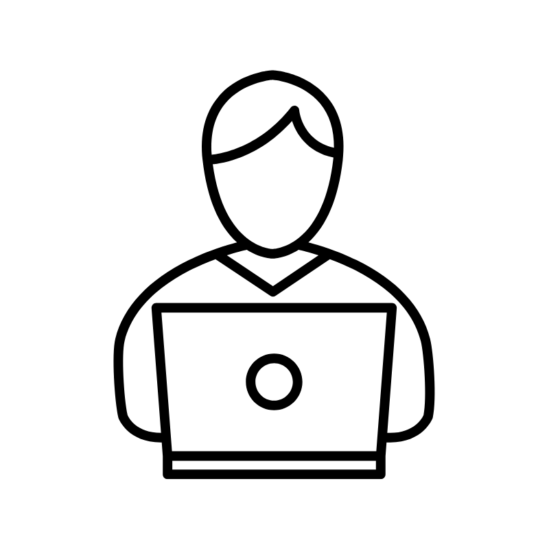 Icon representing freelance-based digital marketing solutions or independent service provider.