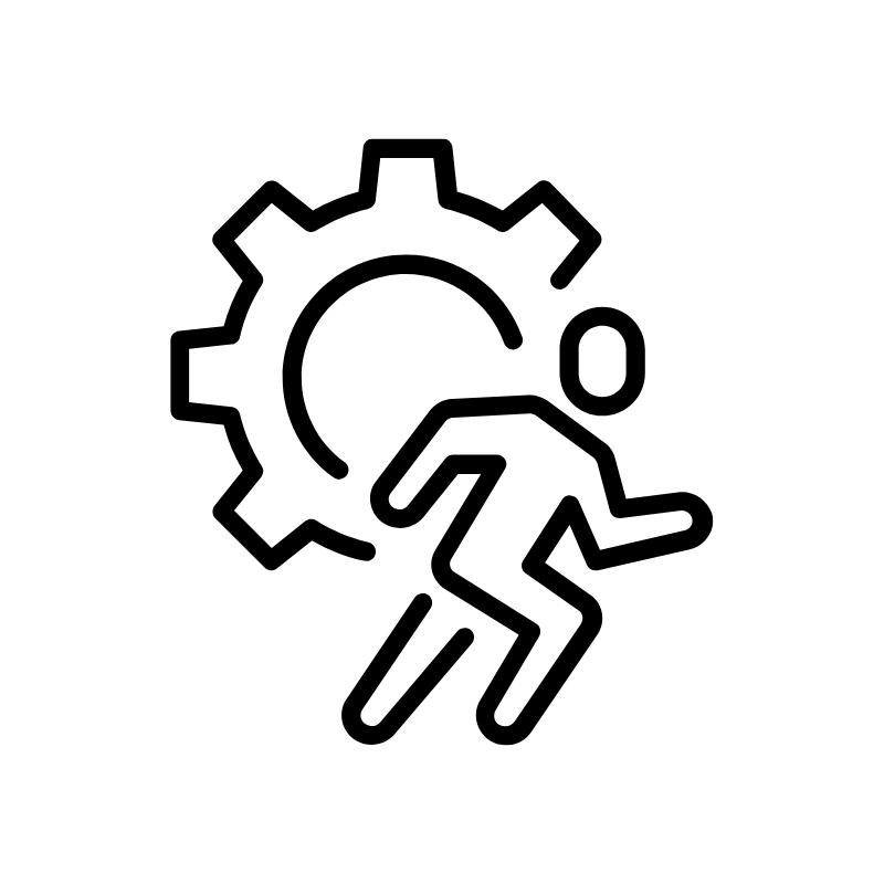 Icon symbolizing proactive steps or call to action, often with arrow or dynamic motion graphic.